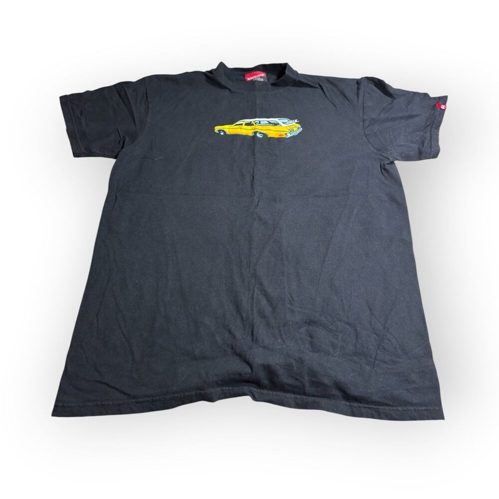 Quiksilver Chevy Wagon Graphic T-Shirt Large Black Shirt Retro Skater Y2K VTG